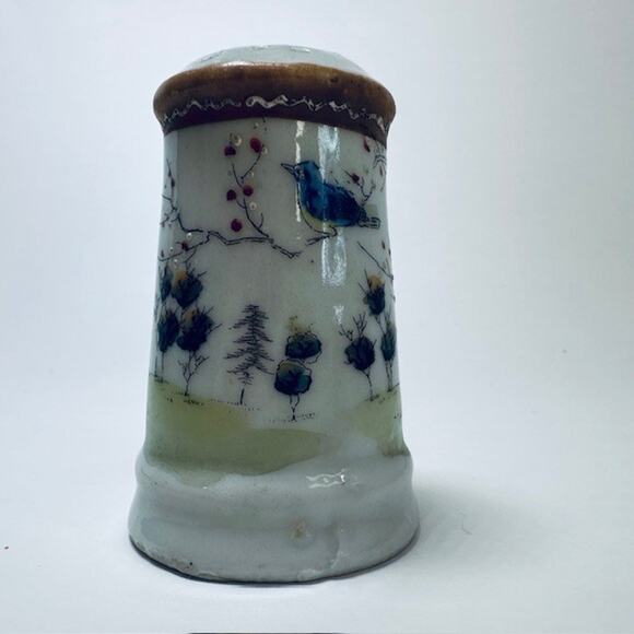 VTG Asian Inspired Hat Pin Display Holder Birds & Trees Retro Collectible 1920s - Picture 4 of 15